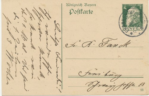 Bayern ortsstempel frankenthal - bayern,