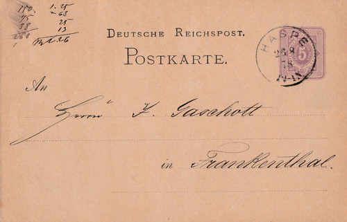 Postkarte verschickt von - , haspe