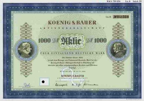 Koenig bauer 1994 würzburg - &,