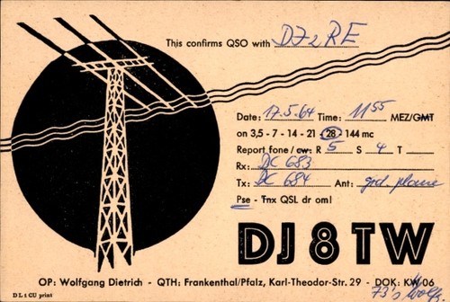 Qsl karte frankenthal - karte, der