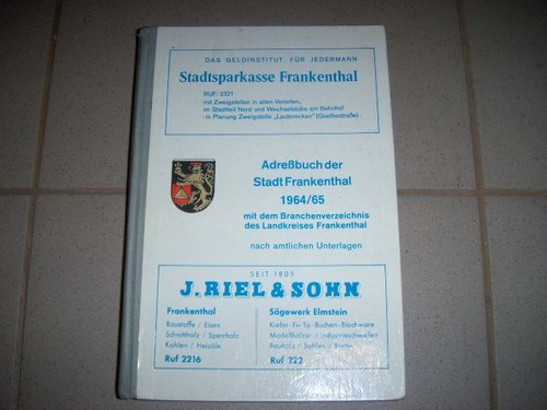 Frankenthal adreßbuch der - adreßbuch,