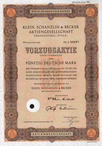 Klein schanzlin becker - schanzlin, 1967