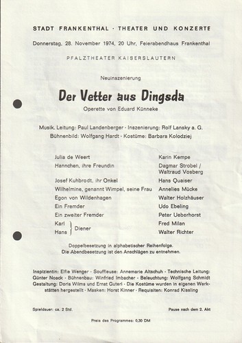 Programmheft eduard künecke - eduard,
