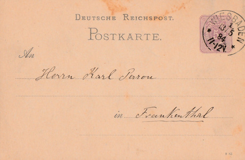 Postkarte verschickt von