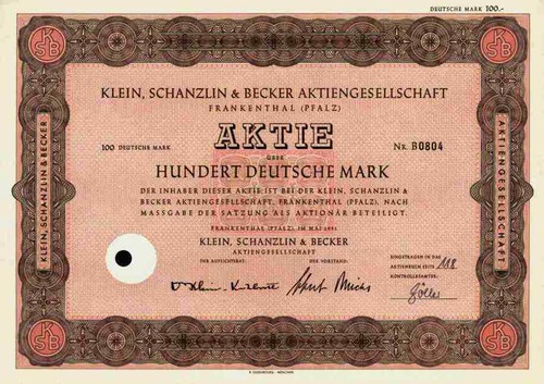 Klein schanzlin becker 1951 - schanzlin,