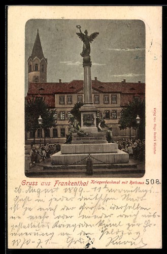 Ansichtskarte frankenthal - ansichtskarte,