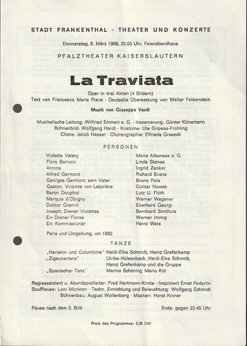 Programmheft giuseppe verdi - verdi, la