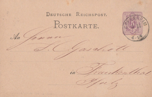 Postkarte verschickt von