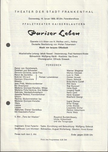 Programmheft jacques offenbach - programmheft,