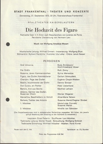 Programmheft mozart - programmheft, w.