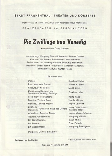 Programmheft carlo goldoni - programmheft,
