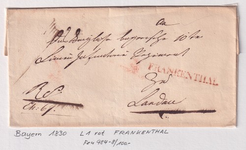 Bayern 1830 vorphila brief mit - bayern,