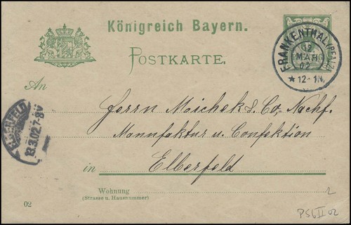 Bayern postkarte ziffer pf - bayern,