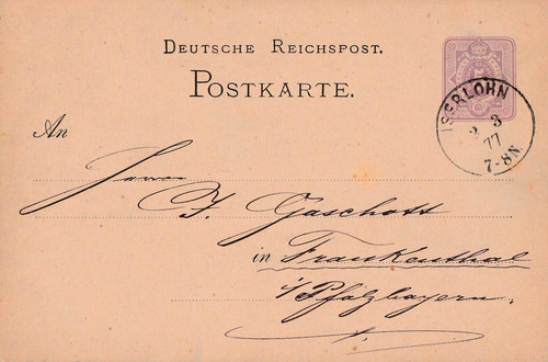 Postkarte verschickt von