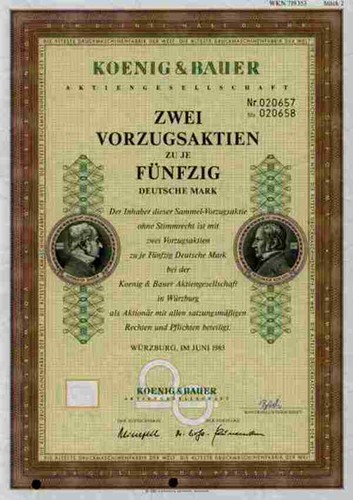 Koenig bauer 1985 würzburg - 1985,
