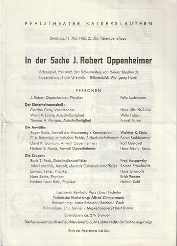 Programmheft kipphardt der - programmheft,