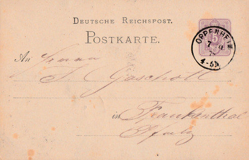 Jahr 1878 originalpostkarte - jahr,