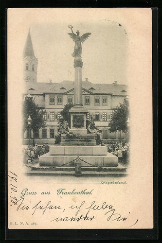 Ansichtskarte frankenthal das - ansichtskarte, frankenthal,