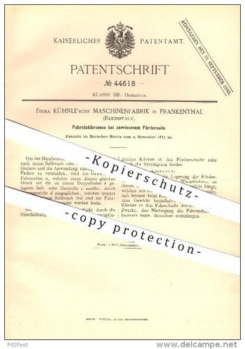 Original patent kühnle sche - -, kühnle'sche