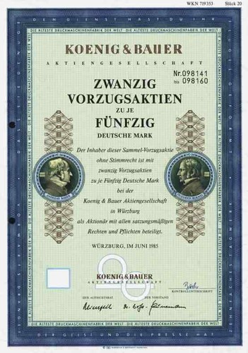 Koenig bauer 1985 würzburg - koenig,