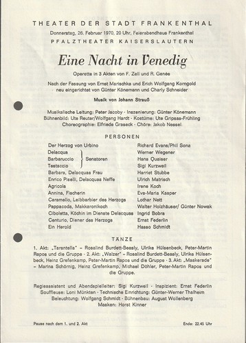 Programmheft johann strauß - programmheft,
