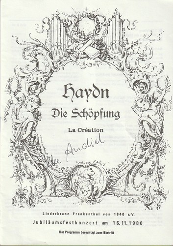 Programmheft joseph haydn - haydn, die