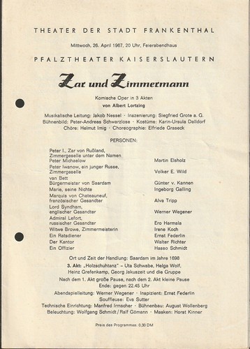 Programmheft albert lortzing - programmheft,
