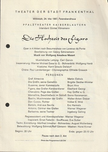 Programmheft mozart - w., a.