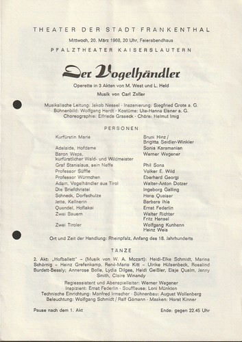 Programmheft carl zeller der - ,