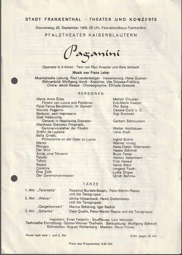 Programmheft franz lehar - programmheft,